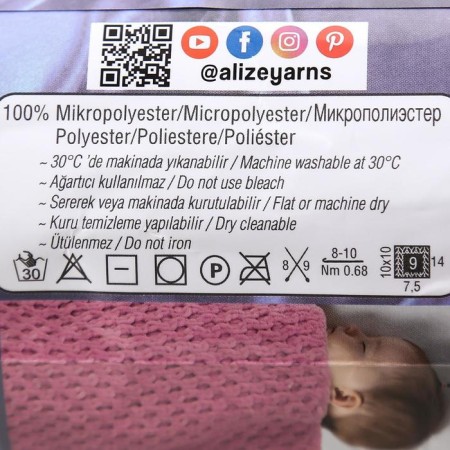 Yarn "Velluto" 100% microopoliester 68m/100g (13 St. Lemon)-3