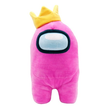 Plush Toy Figure Among us, with a crown, 30 cm, pink