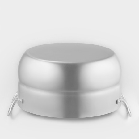 Aluminum pan, 6 l, hemispherical, metal cover-2