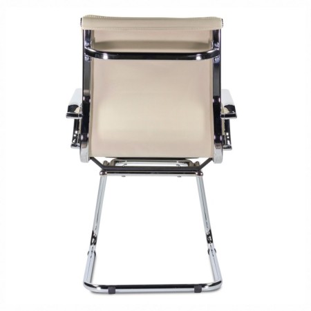 Brabix Kayman CF-102 chair, eco-leather, chrome, beige-4