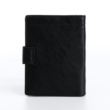 Male purse on magnet 3 in 1, department for auto documents, passports, black color-1