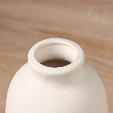 VAZA Ceramics Table "Heidi" Classic, 14.5x8.5 cm, white-pink-1