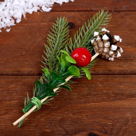New Year's composition "Decor branch"-1
