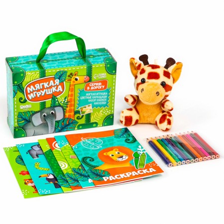 Set with a soft toy "Jungle", 8 items-5