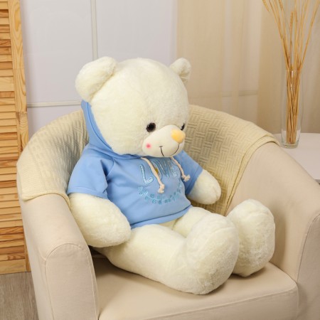 Soft toy "Bear" in a jacket, 95 cm, white color-5