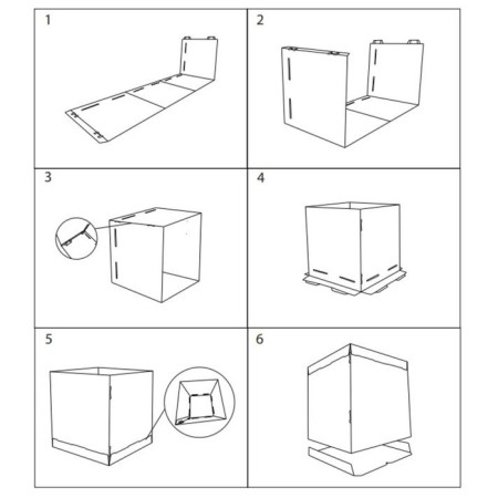 Box for the cake, with a window, white, 30 x 30 x 30 cm-3