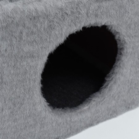 House for cats with a claw, with a sunbed, round, 35 x 35 x 70 cm, gray-3