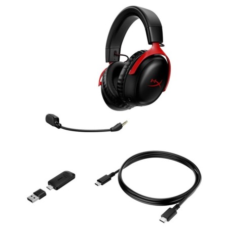 Headphones with a microphone Hyperx Cloud III Black/Red Monitor Radio Heal (77Z46AA)-6
