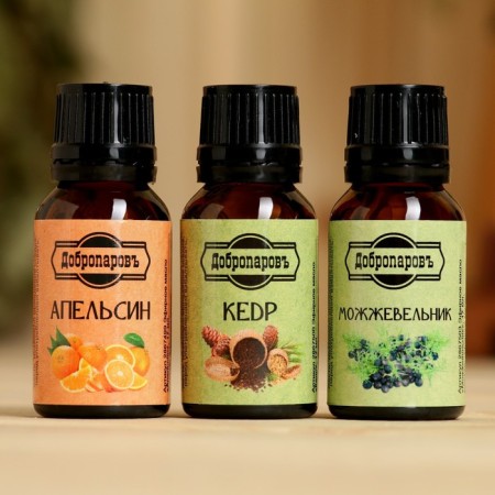 A set of essential oils of orange, cedar, juniper, "Dobroparov", 3 pcs of 17 ml-5