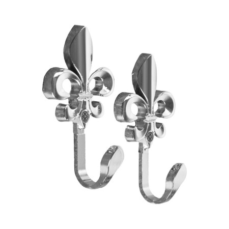 One -rod hook for curtains CAPPIO KC112, chromium color, 2 pcs