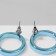 Earrings Metal "Circle" embossed, blue color