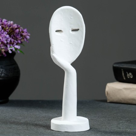 Figure "Mask in the hands" White 20cm-2