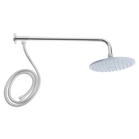 The shower system Zein Z1011, the upper shower watering can, a flexible hose, stainless steel, chrome