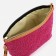 Cosmetic bag with a lining, raspberry color