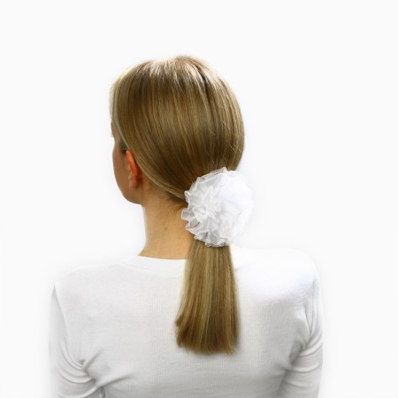 Outlet. Bant for hair on elastic band, white, 11 cm, Minnie Mouse-1