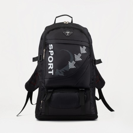 Tourist backpack on lightning, black color