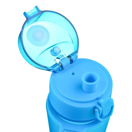 Water bottle, 600 ml, "movement - life", with a drinker, blue-4