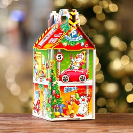 Gift box "Parking snowmen", 17.5 x 14.5 x 29 cm-3