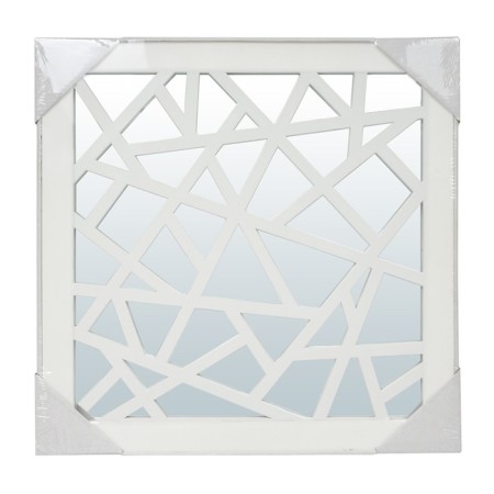 QWERTY mirror "Turin", decorative, 40x40 cm, white color-1