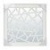 QWERTY mirror "Turin", decorative, 40x40 cm, white color