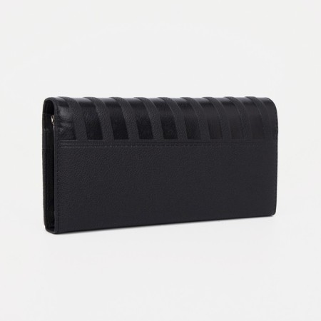 Women's wallet on magnets, black color-1