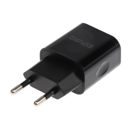 EXPLOYD EX-Z-464, 2 USB, 3.1A, MicroUSB cable, black-1