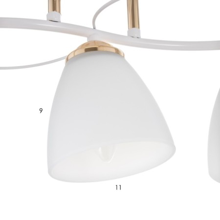 Люстра 2178/5 E27 40Вт бело-золото 70х28,5х22 см BayerLux-5