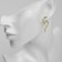 Earrings with rhinestones Xuping snake, white color in gold