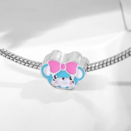 Talisman "Cartoon" mouse, colored in silver-1