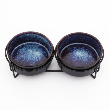 Ceramic bowls on a stand 2 x 250 ml-2