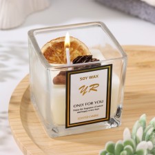 Aromatic candle in a glass 