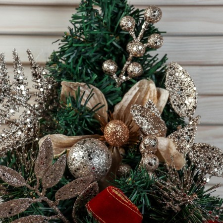 Fir tree decor wall "Golden Magnolia" 40x24 cm-1