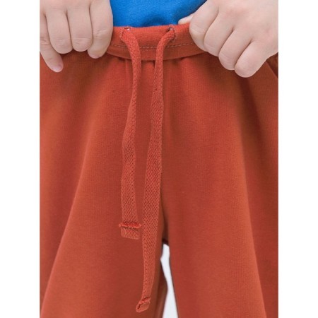 Pants for boys, height 86 cm, terracotta color-2