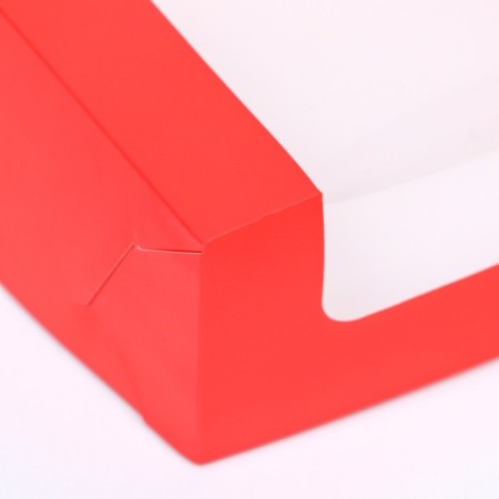 Confectionery packaging with a window, red, 18 x 18 x 7 cm-2