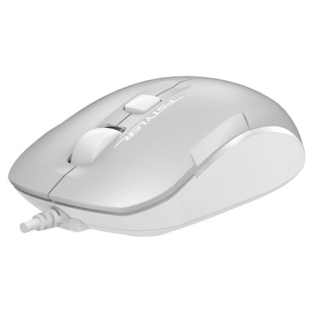 Mouse A4Tech FSTYLER FM26S silver/white optical (2000DPI) Silent USB for laptop (4 103385-1