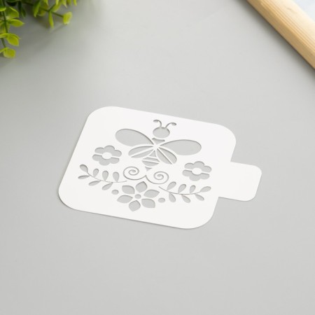 Stencil "Flowers" 9x9 cm-1