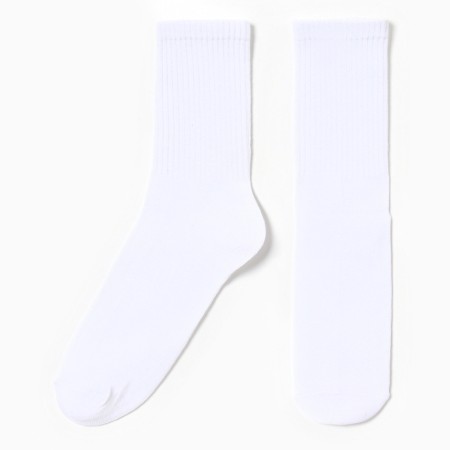 Male socks, white color, size 25-27