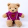 Soft toy "Bear" in a jacket, 30 cm, purple color
