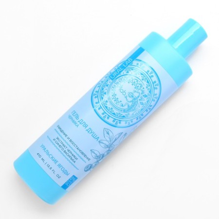 Shower gel with blueberry extract and cornflower, purification and recovery, 410 ml, Ural Lab-2