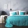 Set "Flash": a bedspread 160 x 220 cm, pillowcases 40 x 40 cm - 2 pcs, turquoise