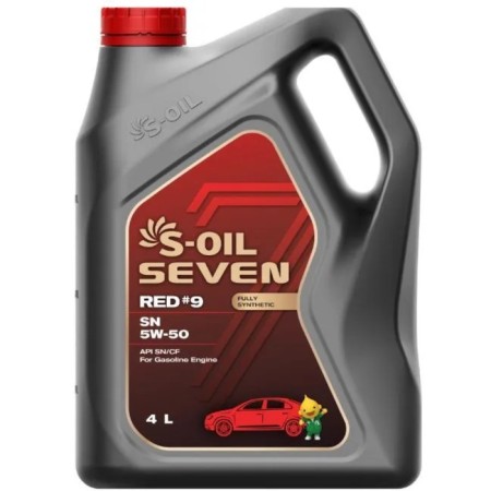 Car oil S-OIL 7 Red #9 SN 5W-50 synthetics, 4 liters