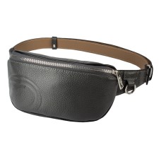 Waist bag, lightning department, adjustable belt, gray color - mother of pearl