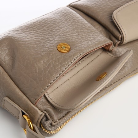 Female bag Textura, average size, beige-gray color-5