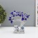 Souvenir from the evil eye "Blooming wood. Eggy with a gold settlement" silver, blue 16x5.5x18.5 cm