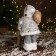 Santa Claus "Brilliant fur coat and sleigh" 28 cm, silver
