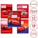 A set of notebooks 10 pieces, 12 sheets, September 1, in a cage, covered paper cover, cars