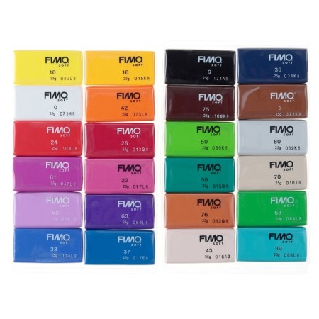 Plastic set - Polymer clay, Soft, 24 colors of 25 g-1