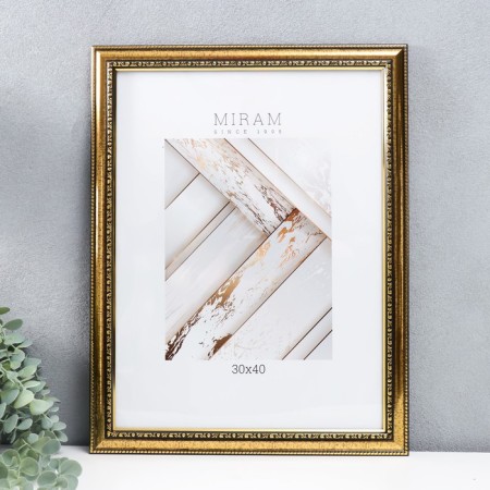 Photo frame plastic "Mira" 30x40 cm gold (plastic screen)-1