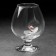 The glass "impenetrable. VKS", for cognac, emblem with a bullet, 390 ml
