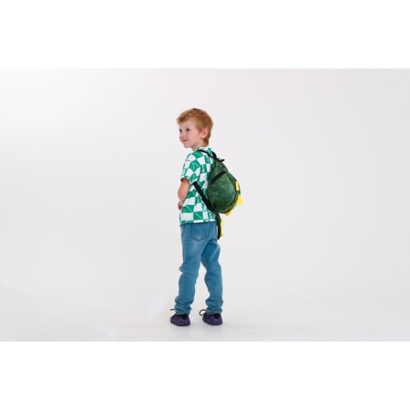 Baby plush backpack for the boy "Dinosaur", green color, 26x10x24 cm-3